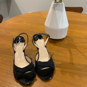 Amalfi Patent Leather Kitten Heels with Bow